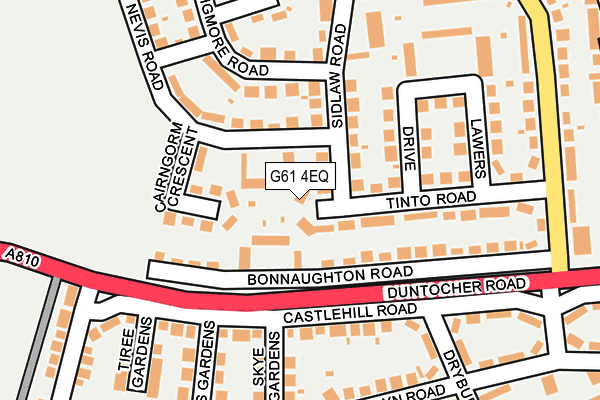 G61 4EQ map - OS OpenMap – Local (Ordnance Survey)