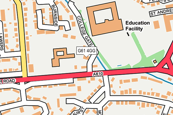 G61 4GG map - OS OpenMap – Local (Ordnance Survey)