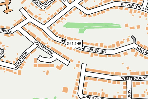 G61 4HB map - OS OpenMap – Local (Ordnance Survey)