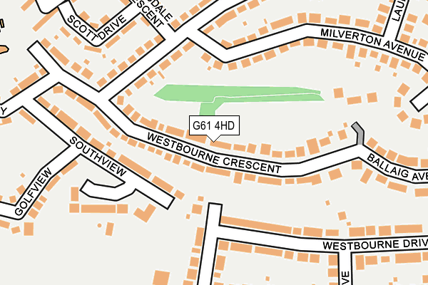 G61 4HD map - OS OpenMap – Local (Ordnance Survey)