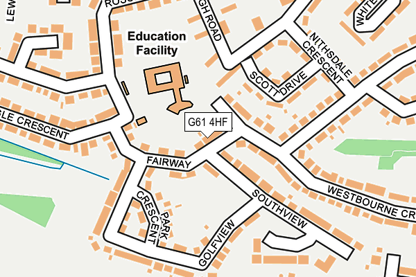 G61 4HF map - OS OpenMap – Local (Ordnance Survey)