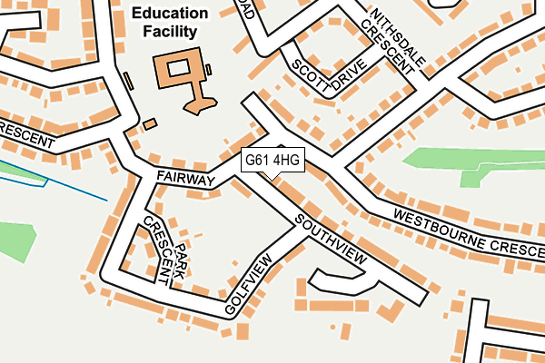 G61 4HG map - OS OpenMap – Local (Ordnance Survey)