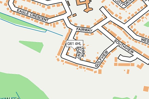G61 4HL map - OS OpenMap – Local (Ordnance Survey)