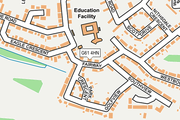 G61 4HN map - OS OpenMap – Local (Ordnance Survey)