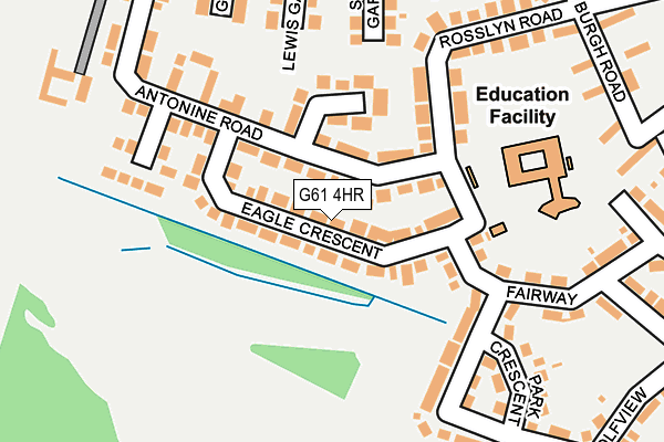 G61 4HR map - OS OpenMap – Local (Ordnance Survey)