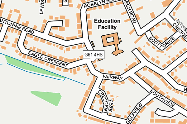 G61 4HS map - OS OpenMap – Local (Ordnance Survey)