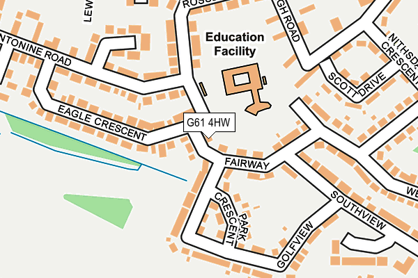 G61 4HW map - OS OpenMap – Local (Ordnance Survey)