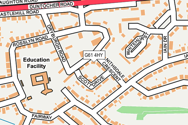 G61 4HY map - OS OpenMap – Local (Ordnance Survey)