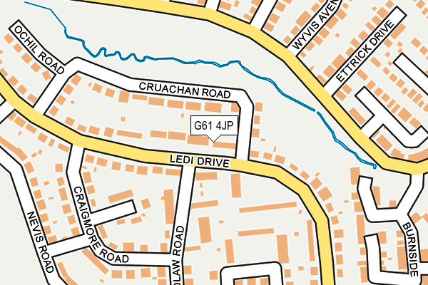 G61 4JP map - OS OpenMap – Local (Ordnance Survey)