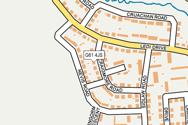 G61 4JS map - OS OpenMap – Local (Ordnance Survey)