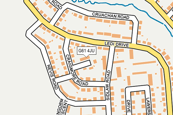 G61 4JU map - OS OpenMap – Local (Ordnance Survey)