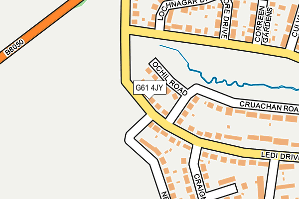 G61 4JY map - OS OpenMap – Local (Ordnance Survey)