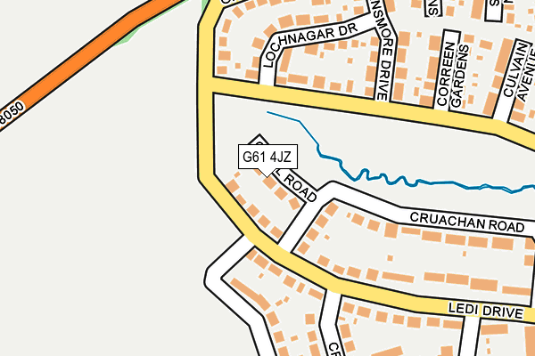 G61 4JZ map - OS OpenMap – Local (Ordnance Survey)