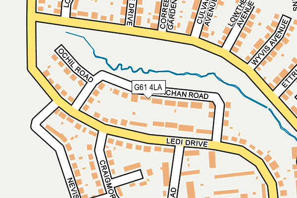 G61 4LA map - OS OpenMap – Local (Ordnance Survey)