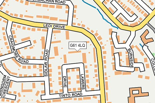 G61 4LQ map - OS OpenMap – Local (Ordnance Survey)