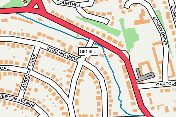 G61 4LU map - OS OpenMap – Local (Ordnance Survey)