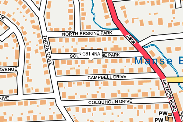 G61 4NA map - OS OpenMap – Local (Ordnance Survey)