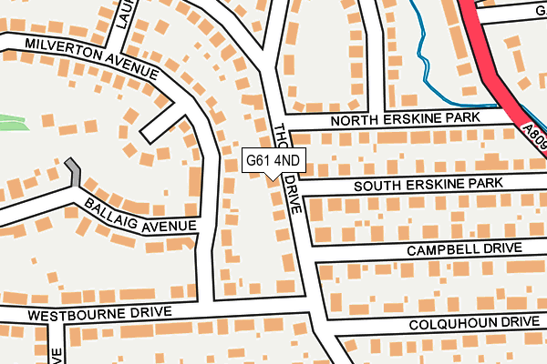G61 4ND map - OS OpenMap – Local (Ordnance Survey)