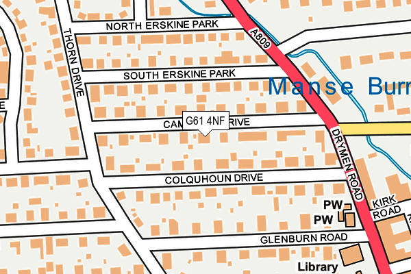 G61 4NF map - OS OpenMap – Local (Ordnance Survey)