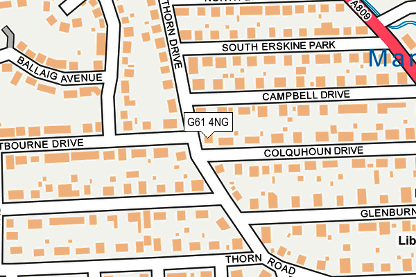 G61 4NG map - OS OpenMap – Local (Ordnance Survey)