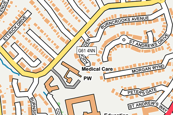 G61 4NN map - OS OpenMap – Local (Ordnance Survey)