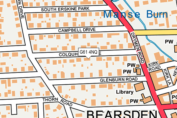 G61 4NQ map - OS OpenMap – Local (Ordnance Survey)