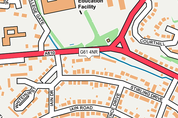 G61 4NR map - OS OpenMap – Local (Ordnance Survey)