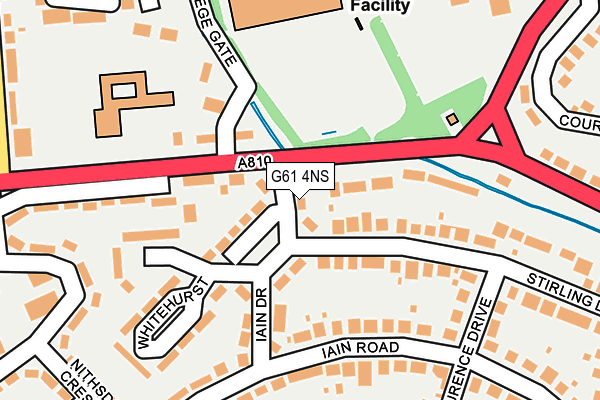 G61 4NS map - OS OpenMap – Local (Ordnance Survey)