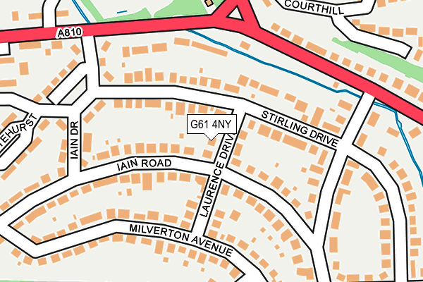G61 4NY map - OS OpenMap – Local (Ordnance Survey)