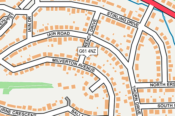 G61 4NZ map - OS OpenMap – Local (Ordnance Survey)