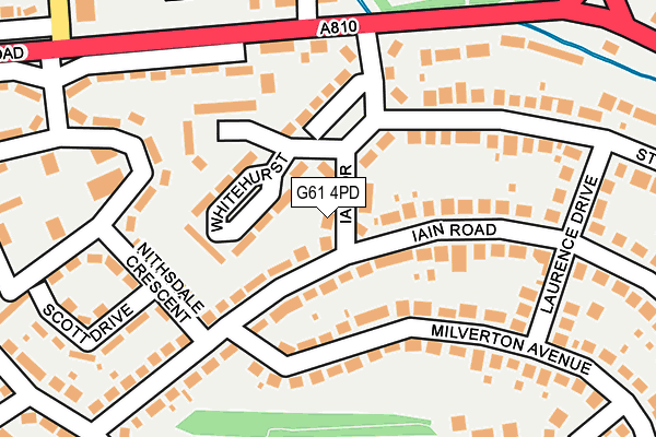 G61 4PD map - OS OpenMap – Local (Ordnance Survey)