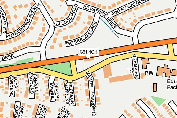 G61 4QH map - OS OpenMap – Local (Ordnance Survey)