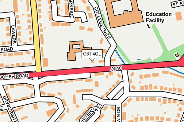 G61 4QL map - OS OpenMap – Local (Ordnance Survey)