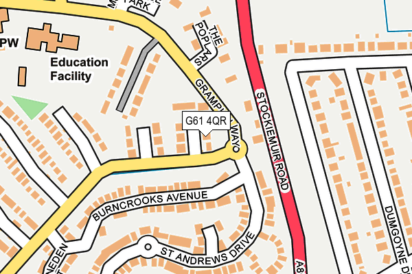 G61 4QR map - OS OpenMap – Local (Ordnance Survey)