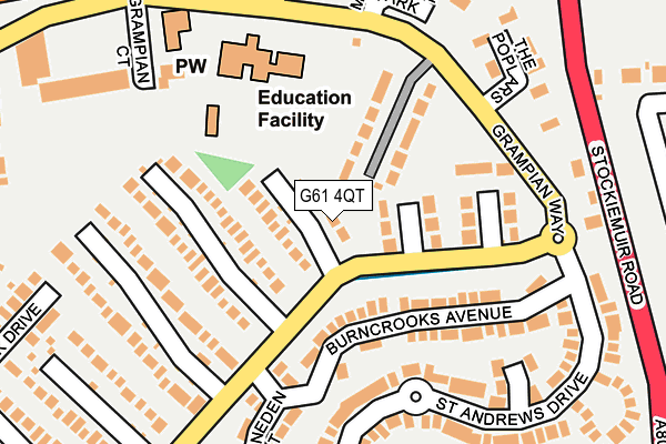 G61 4QT map - OS OpenMap – Local (Ordnance Survey)