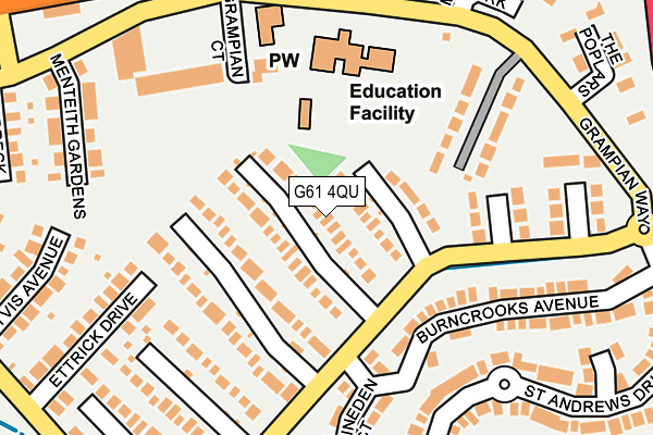 G61 4QU map - OS OpenMap – Local (Ordnance Survey)