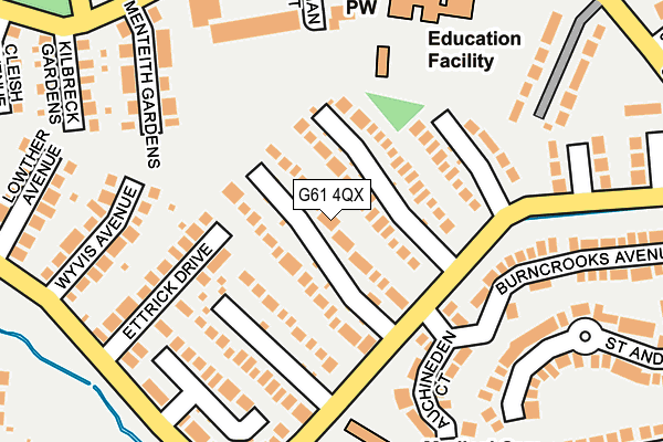 G61 4QX map - OS OpenMap – Local (Ordnance Survey)