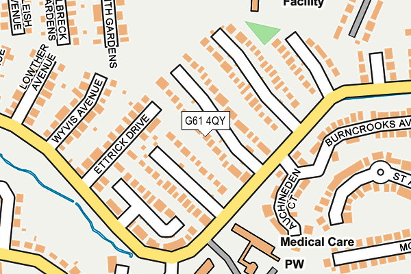 G61 4QY map - OS OpenMap – Local (Ordnance Survey)