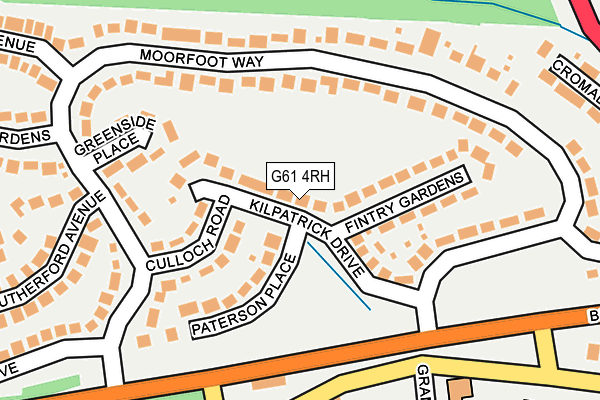 G61 4RH map - OS OpenMap – Local (Ordnance Survey)