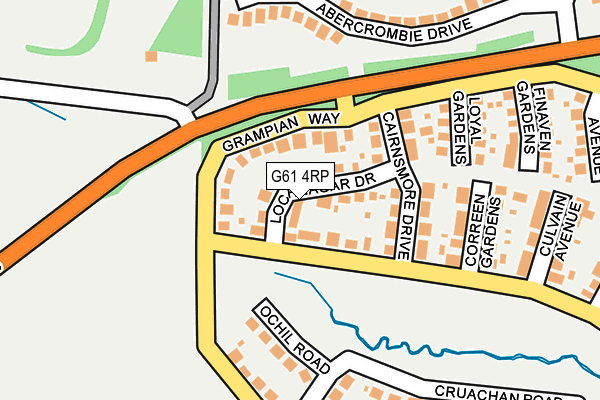 G61 4RP map - OS OpenMap – Local (Ordnance Survey)