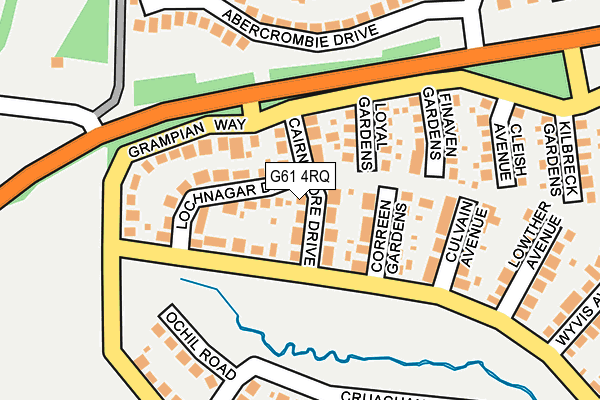 G61 4RQ map - OS OpenMap – Local (Ordnance Survey)