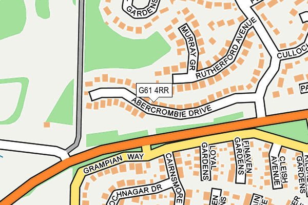G61 4RR map - OS OpenMap – Local (Ordnance Survey)