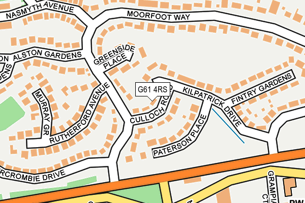 G61 4RS map - OS OpenMap – Local (Ordnance Survey)