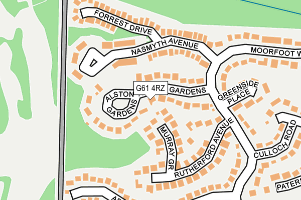 G61 4RZ map - OS OpenMap – Local (Ordnance Survey)