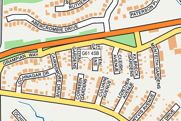 G61 4SB map - OS OpenMap – Local (Ordnance Survey)