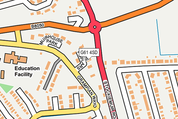 G61 4SD map - OS OpenMap – Local (Ordnance Survey)