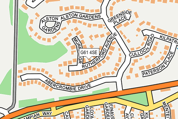G61 4SE map - OS OpenMap – Local (Ordnance Survey)