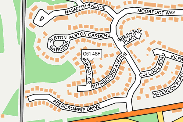 G61 4SF map - OS OpenMap – Local (Ordnance Survey)