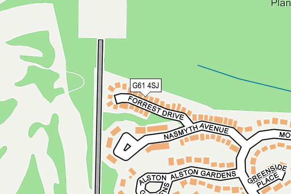 G61 4SJ map - OS OpenMap – Local (Ordnance Survey)