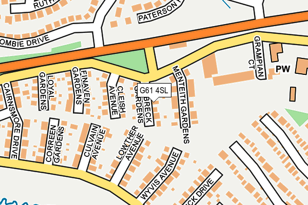 G61 4SL map - OS OpenMap – Local (Ordnance Survey)